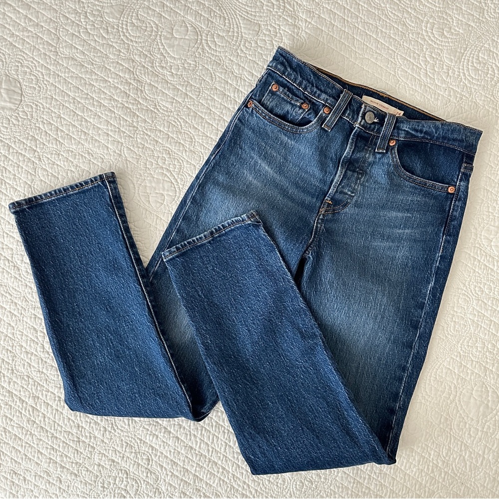 Levi’s Premium Denim Women’s Wedgie Straight Fit Jeans  25” Button Fly - Picture 15 of 15